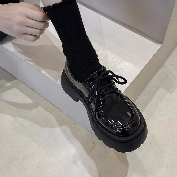 Damen Komfortable Schnürschuhe mit dicker Laufsohle und strapazierfähigem Obermaterial Drune