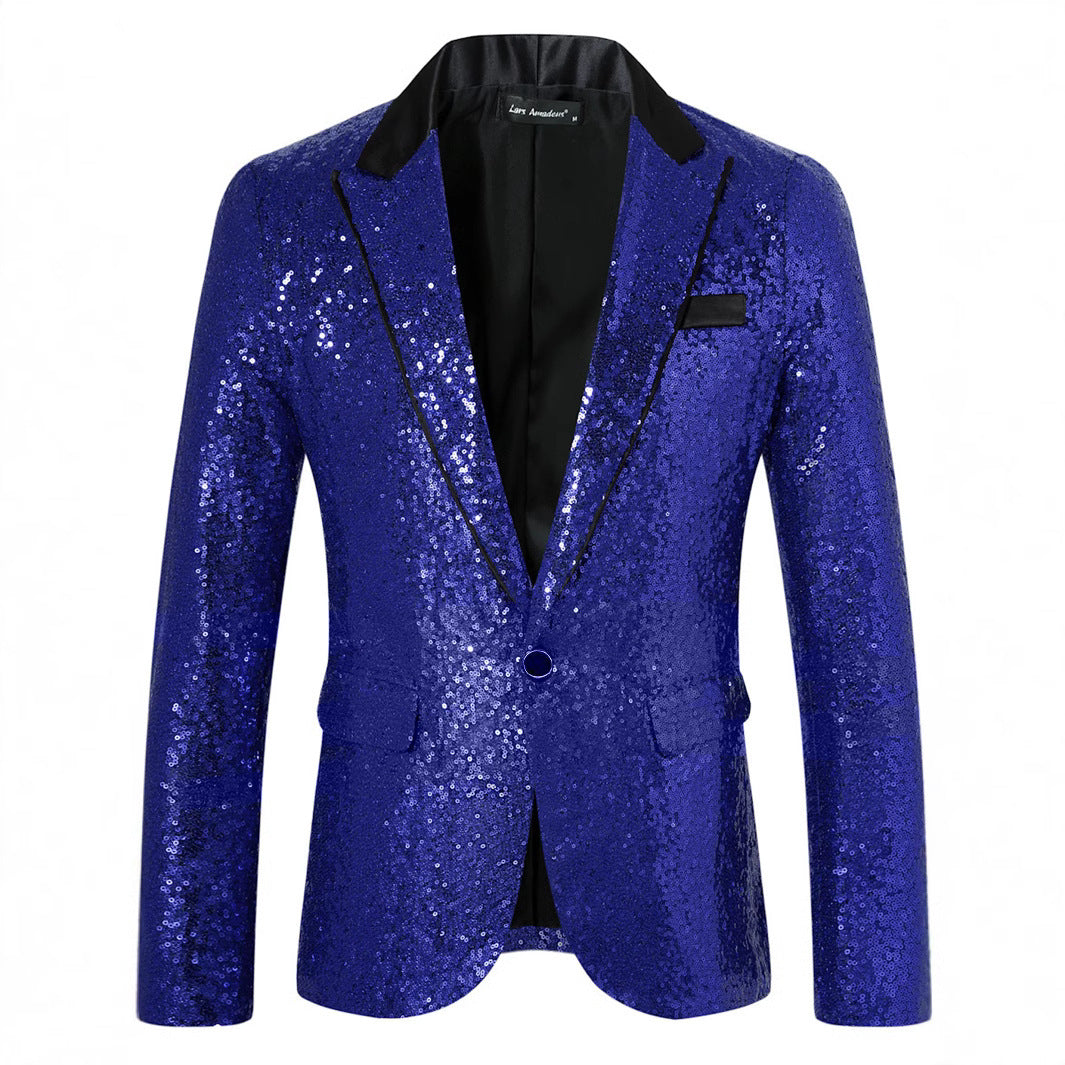 Herren Glamouröser Paillettenblazer Drune