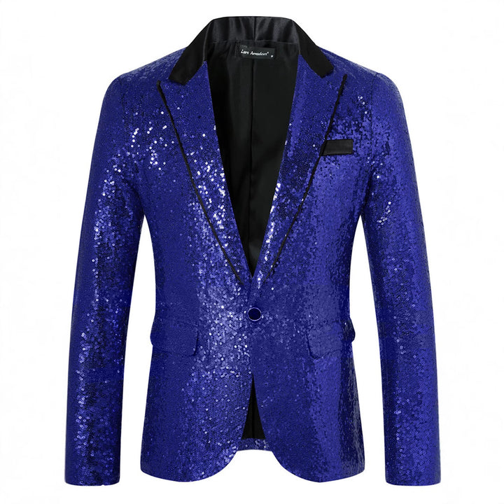 Herren Glamouröser Paillettenblazer Drune