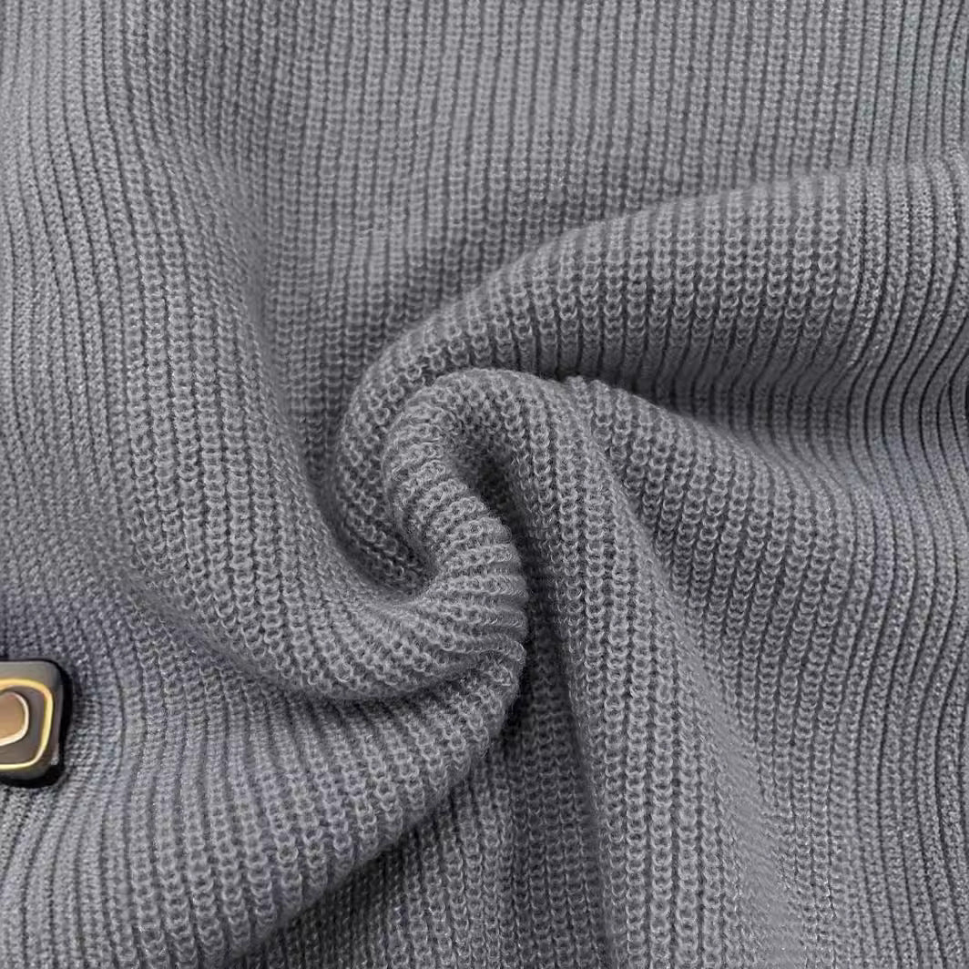 Damen Modisches Strickkleid mit hohem Kragen und oversize Schnitt Drune