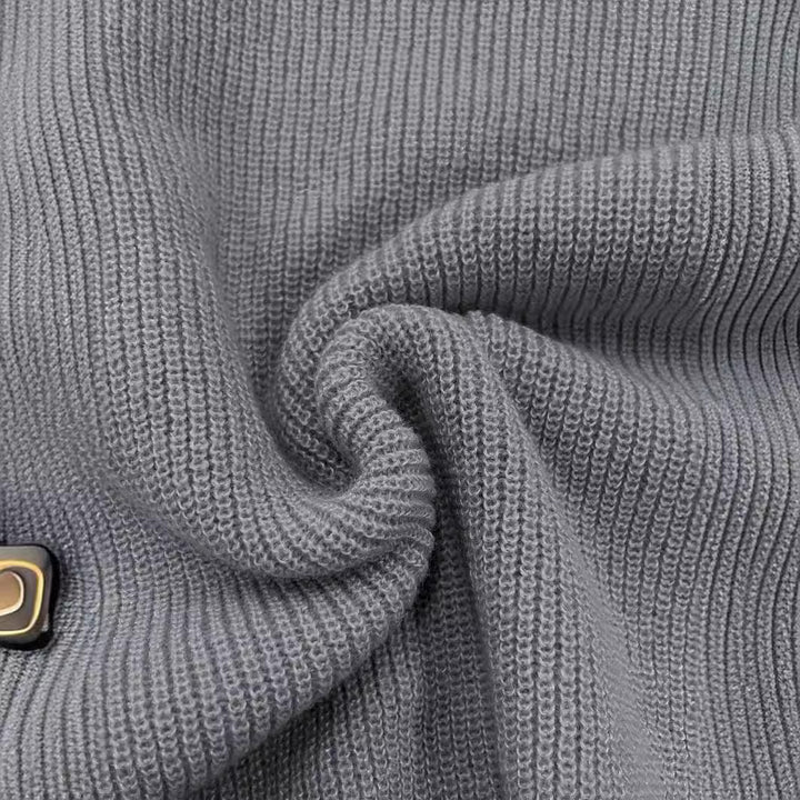 Damen Modisches Strickkleid mit hohem Kragen und oversize Schnitt Drune