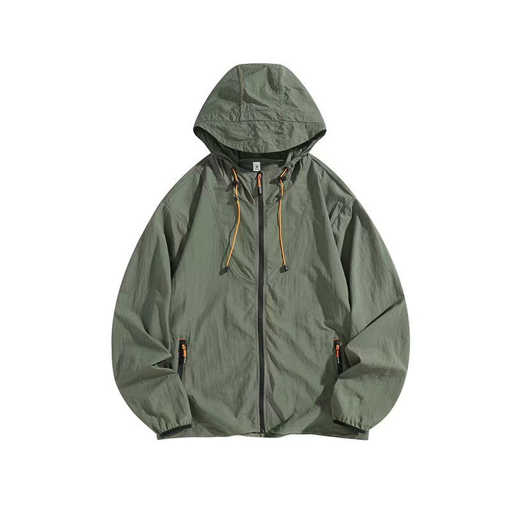 Herren Leichte Outdoorjacke mit Kapuze und praktischen Reißverschlusstaschen Drune
