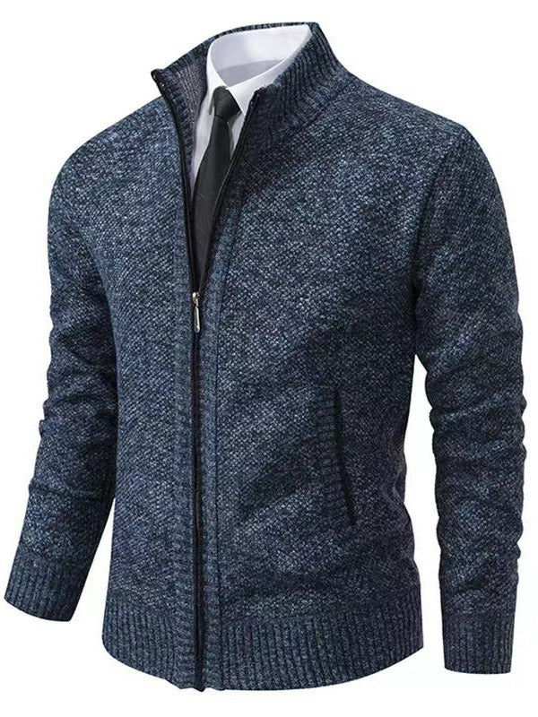 Herren modische Strickjacke mit Reißverschluss und praktischen Taschen Drune