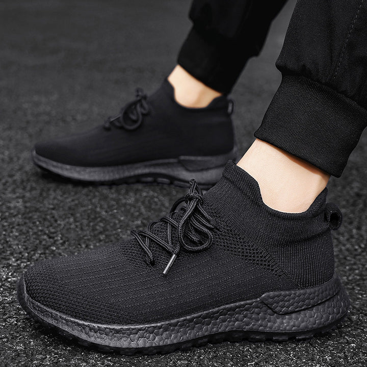 Unisex nahtloser Strick‑Sock‑Sneaker mit gepolsterter Hohlkammer‑Zwischensohle und griffiger Wabensohle Drune