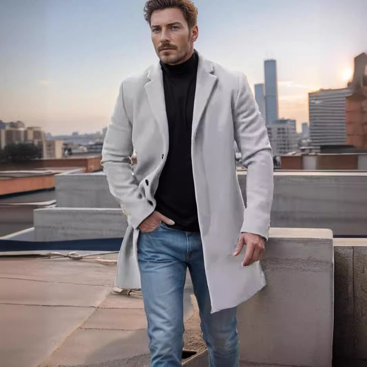 Herren Eleganter Langmantel mit zeitloser Silhouette Drune
