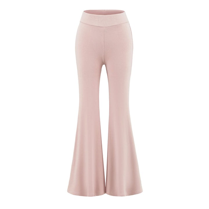 Damen High-Waist Flared Jersey-Leggings mit ausgestelltem Beinabschluss Drune
