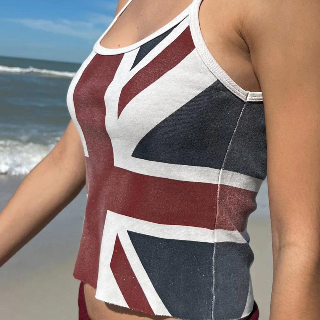 Damen Crop-Top mit Britischem Motiv Drune