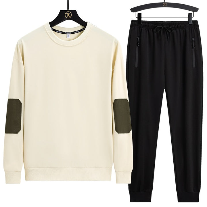 Herren Sportives Lounge-Set aus Funktionsfleece mit Ellenbogenpatches & Reißverschlusstaschen Drune