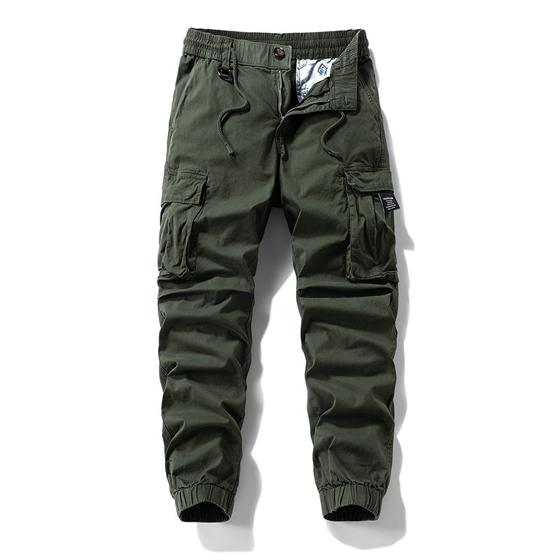 Herren Cargo-Jogger im technischen Utility-Design mit elastischem Tunnelzugbund und Mehrfachtaschen Drune