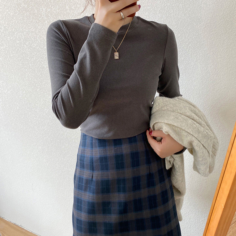 Damen Langarmshirt aus weichem Baumwollstoff mit lässigem Schnitt Drune