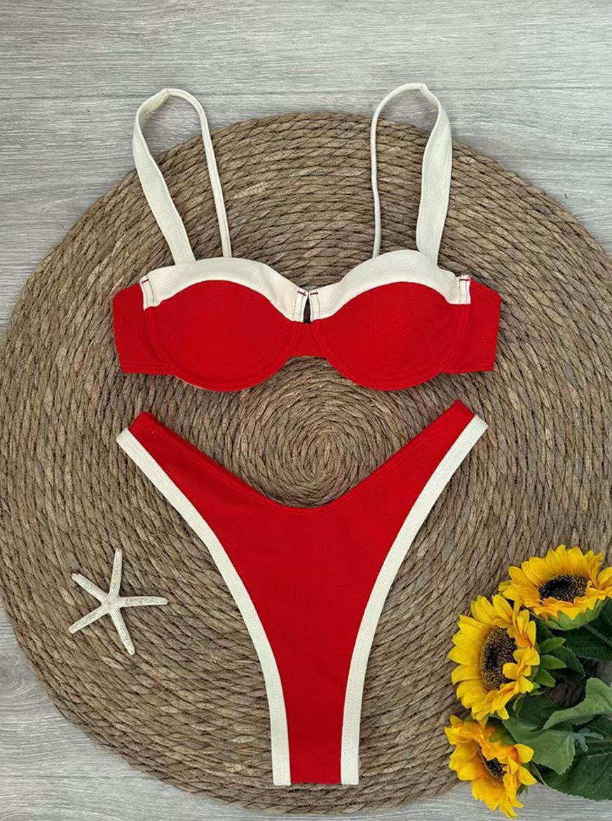 Damen Push-Up-Bikini mit kontrastierenden Akzenten Drune
