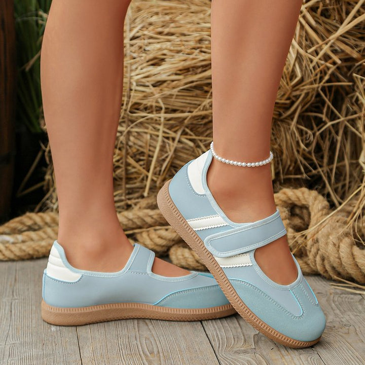 Damen Mary-Jane-Sneaker mit Klettverschluss und gepolstertem Komfortfußbett Drune