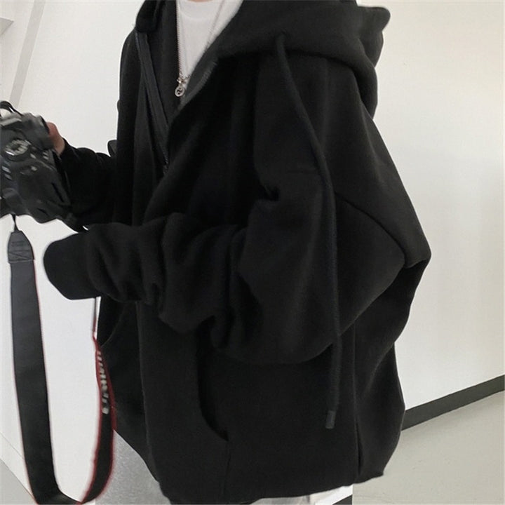 Damen oversized Kapuzenjacke aus weichem Fleece mit Kängurutasche Drune
