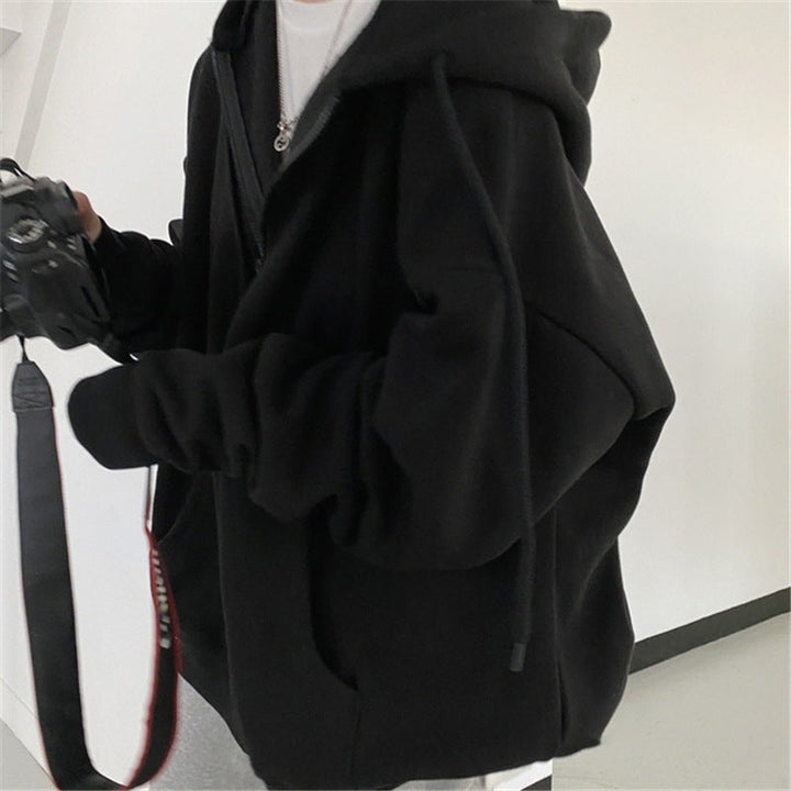 Damen oversized Kapuzenjacke aus weichem Fleece mit Kängurutasche Drune