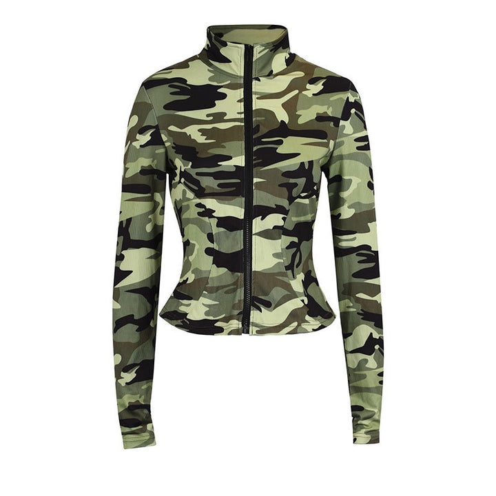 Damen Sportliche Jacke mit hohem Kragen und durchgehendem Reißverschluss Drune