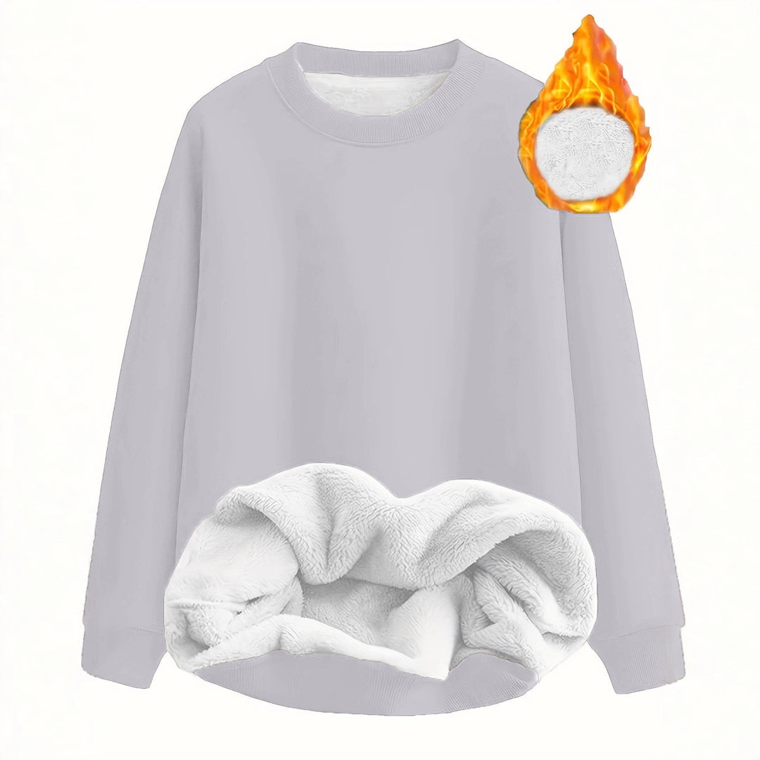 Damen Wärmendes Sweatshirt mit flauschigem Innenfutter Drune
