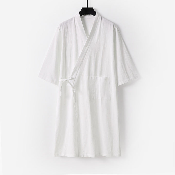 Damen Kimono-Wickelkleid mit Bindegürtel und aufgesetzten Taschen Drune
