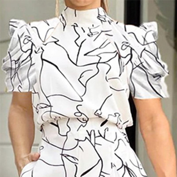 Damen Jumpsuit mit elegantem Wickeloberteil und modischem Oversized-Schnitt Drune