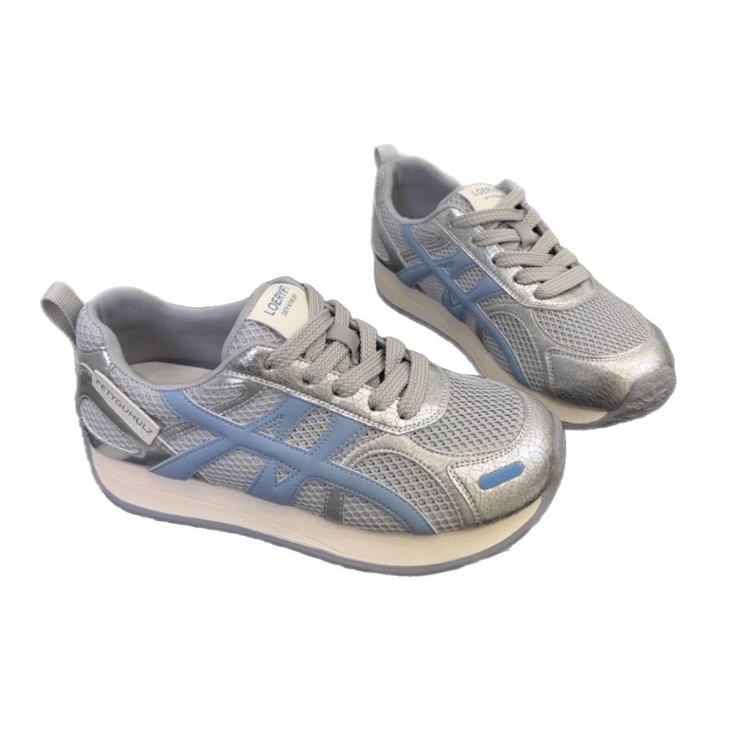 Damen Leichte Freizeit‑Sneaker mit Netzstruktur, stoßdämpfender EVA‑Zwischensohle und Overlay‑Design Drune