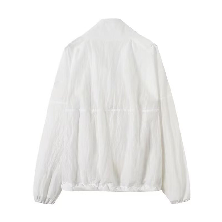 Damen Leichte Windjacke mit Stehkragen, Raglanärmeln und elastischem Saum Drune
