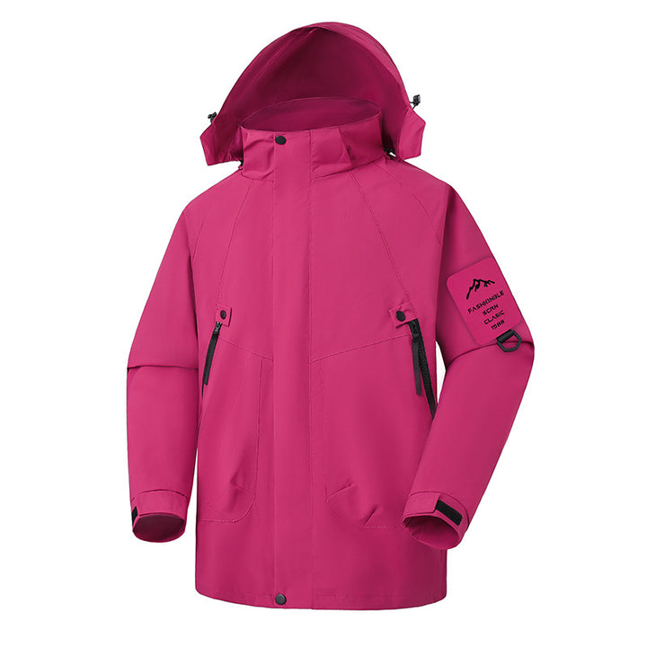 Herren Wasserdichte Softshell-Outdoorjacke mit verstellbarer Kapuze und versiegelten Nähten Drune