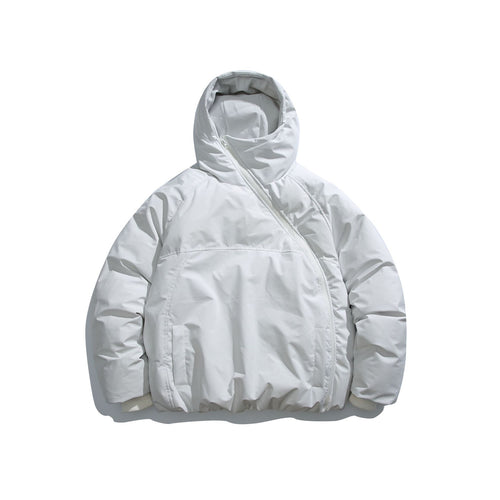 Unisex Kurz geschnittener asymmetrischer Steppparka mit Kapuze und Thermo‑Isolierung Drune