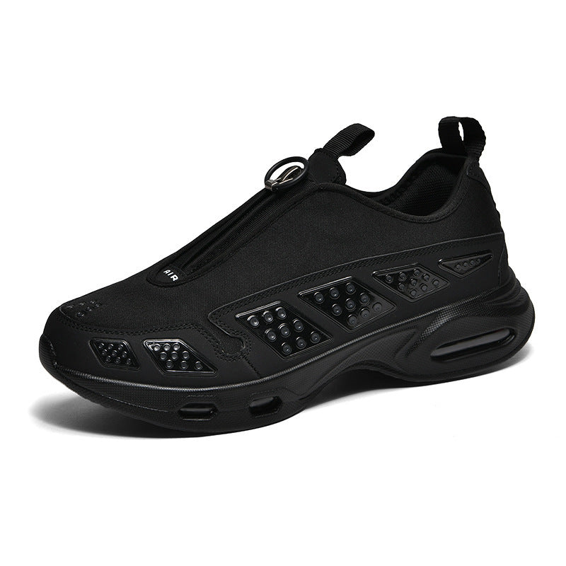Herren sportlicher Schlupfsneaker mit integrierter Luftkammer, Reißverschlusszug und gedämpfter Profilsohle Drune