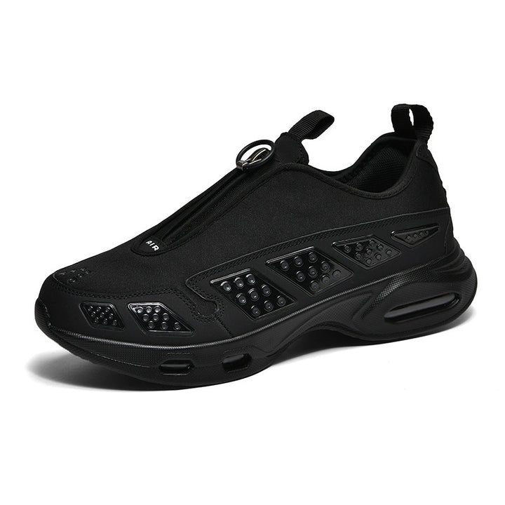 Herren sportlicher Schlupfsneaker mit integrierter Luftkammer, Reißverschlusszug und gedämpfter Profilsohle Drune