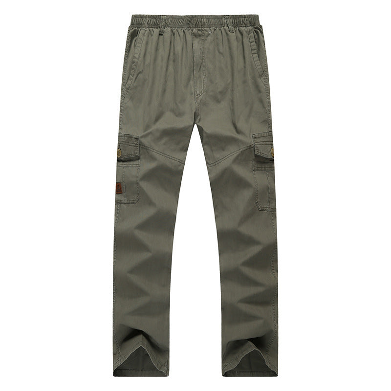 Herren Cargo-Hose mit elastischem Bund, geradem Bein und Mehrfach-Taschen Drune