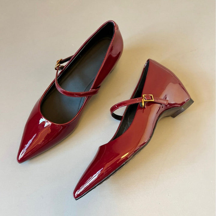 Damen elegante Ballerinas mit dekorativem Riemchen Drune