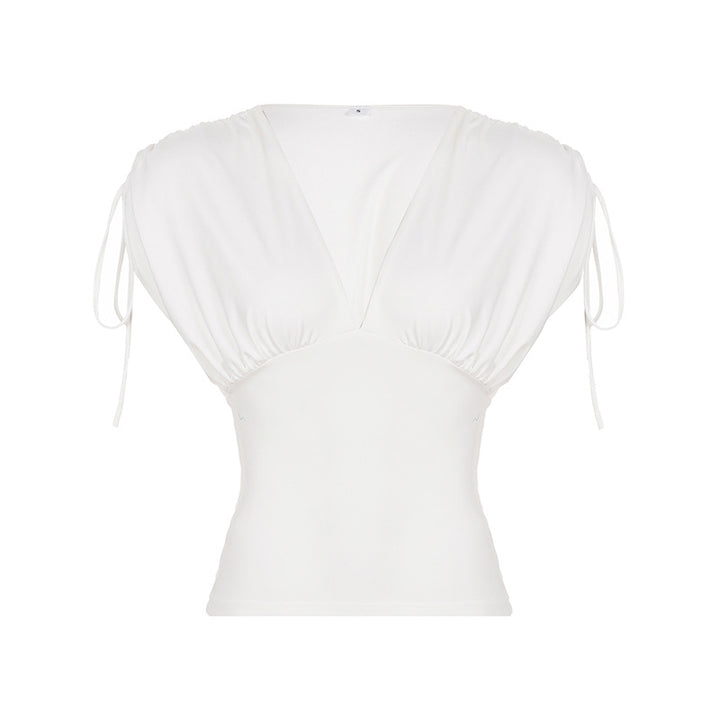 Damen Wickeloberteil mit eleganten Bindedetails Drune