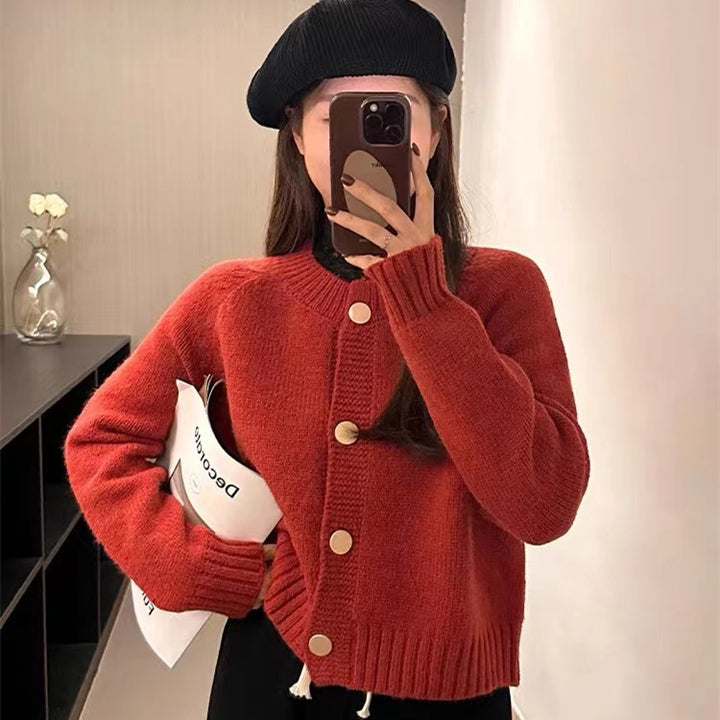 Damen Strickjacke mit Knopfdetails und lässigem Schnitt Drune