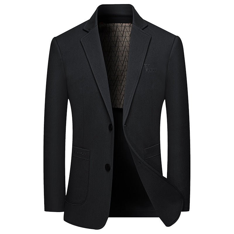 Herren Modernes Einreihiges City-Blazer mit aufgesetzten Taschen und leichter Halbfütterung Drune