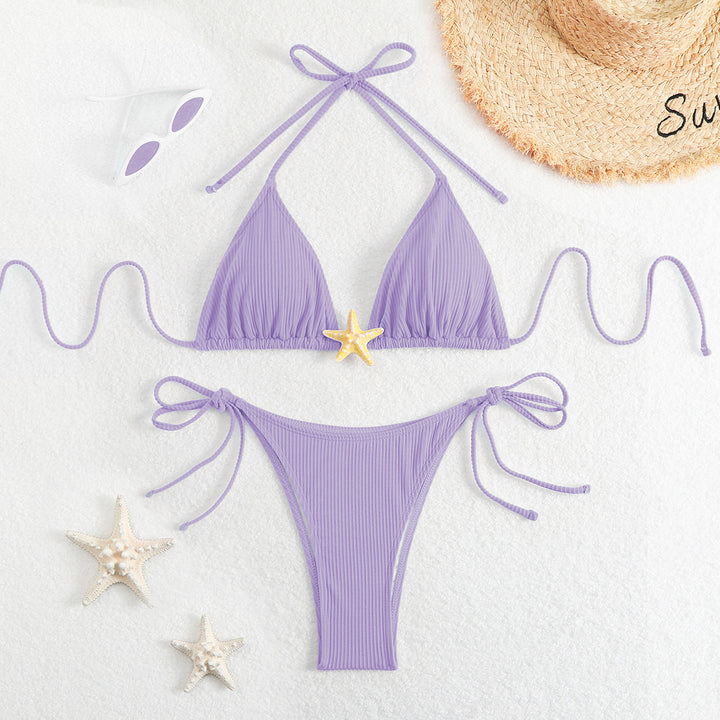 Damen Triangel-Bikini mit raffinierten Rüschen und verspielten Akzenten Drune