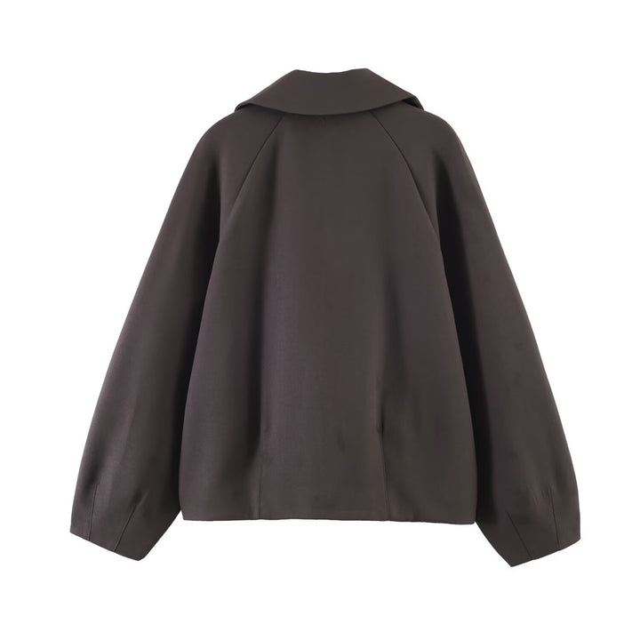 Damen Cropped Boxy-Blazer mit weitem Ballonärmel Drune