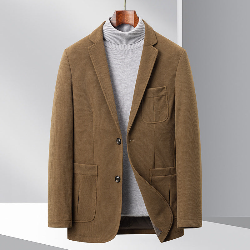 Herren eleganter Blazer mit strukturierter Oberfläche und praktischen Taschen Drune