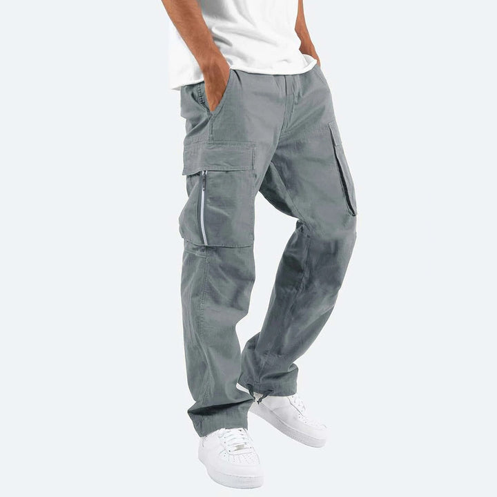 Herren robuste Cargo-Jeans mit seitlichen Reißverschlusstaschen Drune
