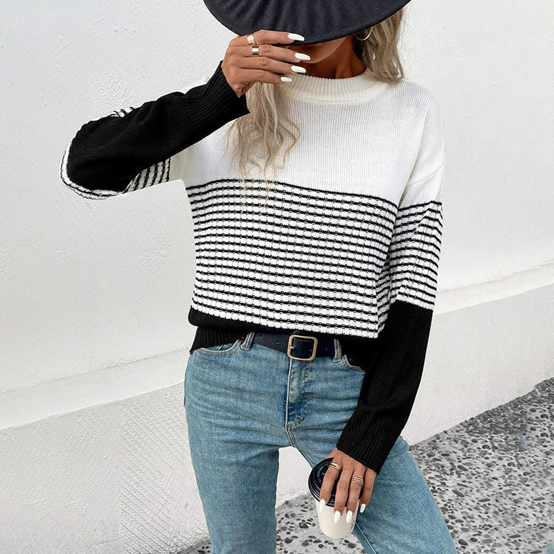 Drune | Gestreifter Strickpullover Für Bequeme Outfits