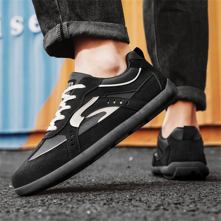 Herren urbaner Retro-Sneaker mit Veloursoptik, gedämpfter Zwischensohle und verstärkter Zehenkappe Drune