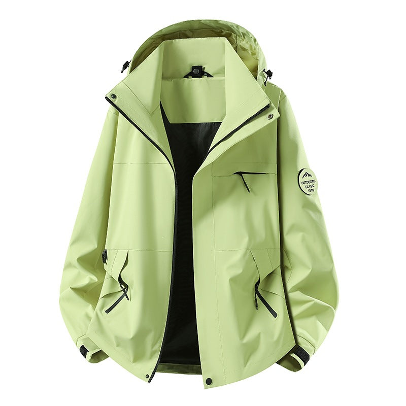Herren Wetterfeste dreilagige Hardshelljacke mit verstellbarer Kapuze, verschweißten Nähten & Multifunktionstaschen Drune