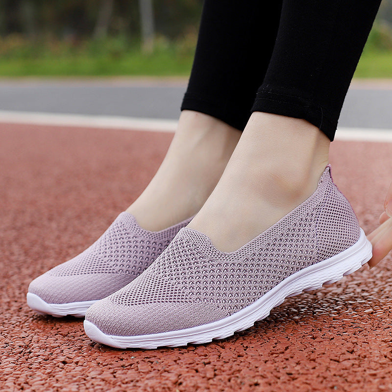 Damen nan nahtloser Komfort-Schlupfschuh mit elastischem Maschenobermaterial und gedämpfter Laufsohle Drune