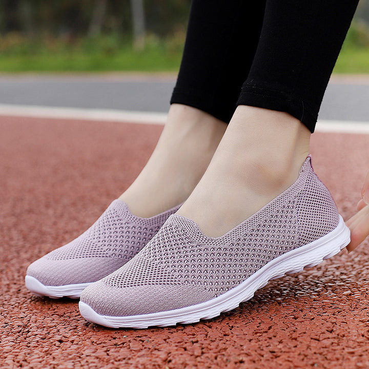 Damen nan nahtloser Komfort-Schlupfschuh mit elastischem Maschenobermaterial und gedämpfter Laufsohle Drune