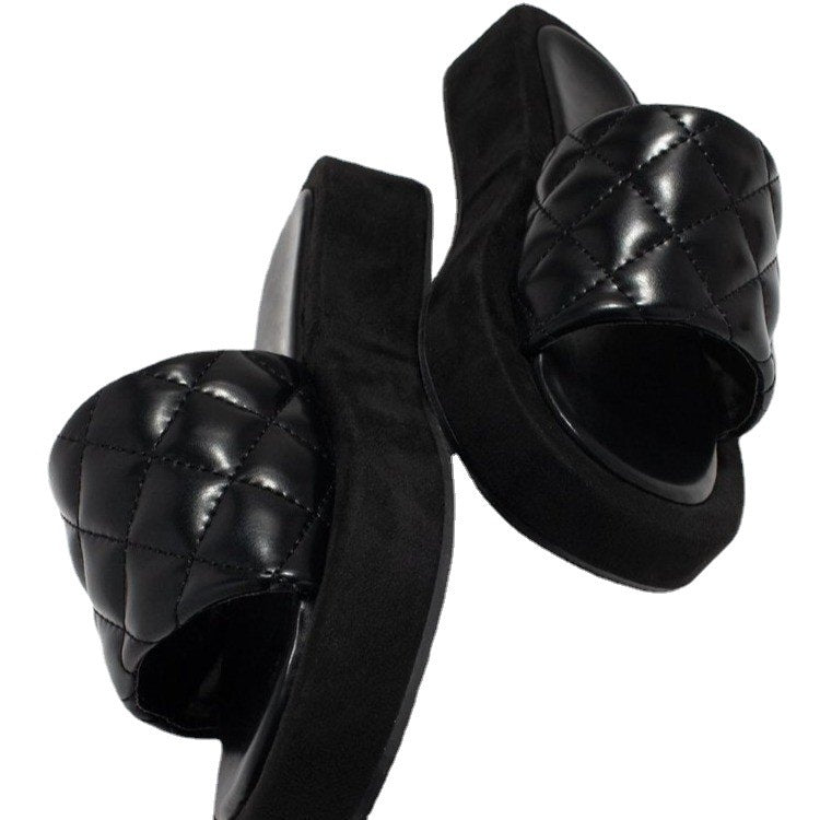 Damen Bequeme Slipper mit gepolstertem Riemen und rutschfester Sohle Drune