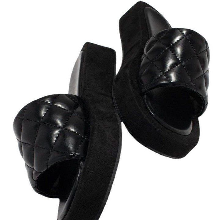 Damen Bequeme Slipper mit gepolstertem Riemen und rutschfester Sohle Drune