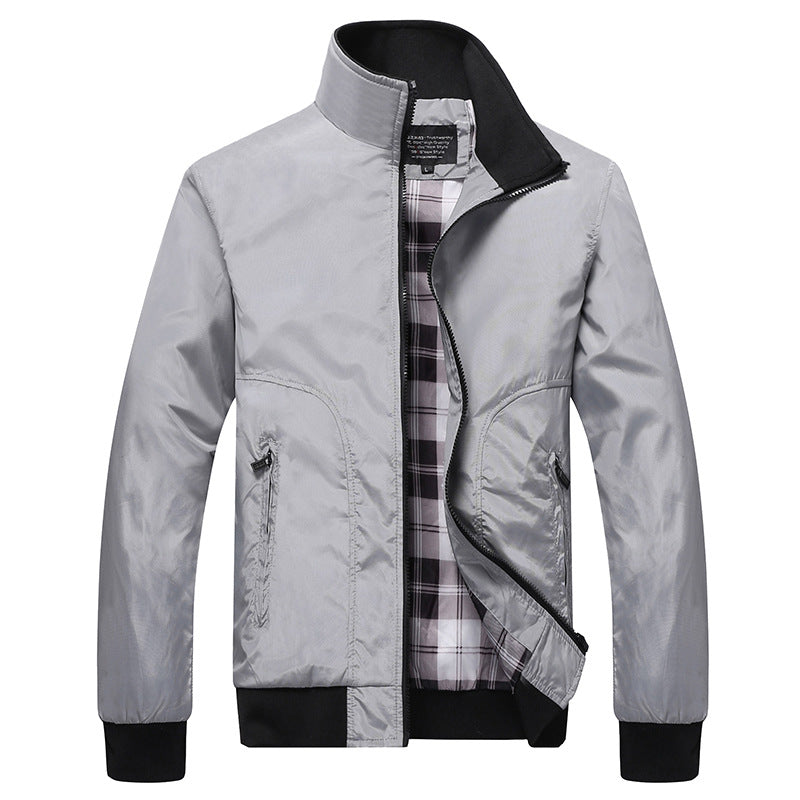Herren Übergangsjacke mit hohem Kragen und bequemen Taschen Drune