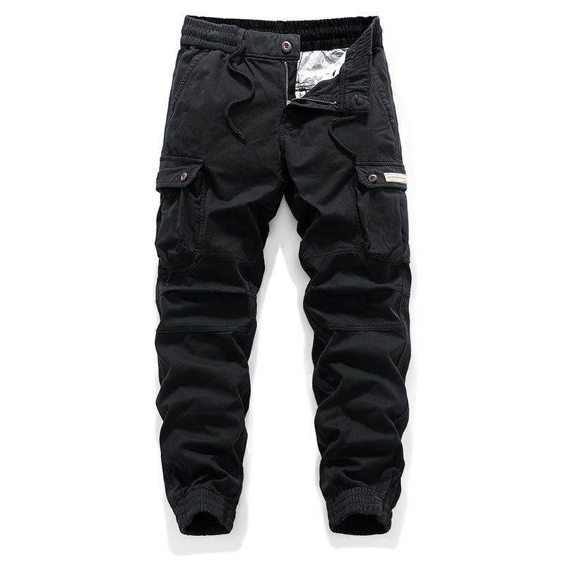 Herren Tactical-Cargo-Jogger mit Stretch-Einsatz, Tunnelzugbund und aufgesetzten Klapptaschen Drune