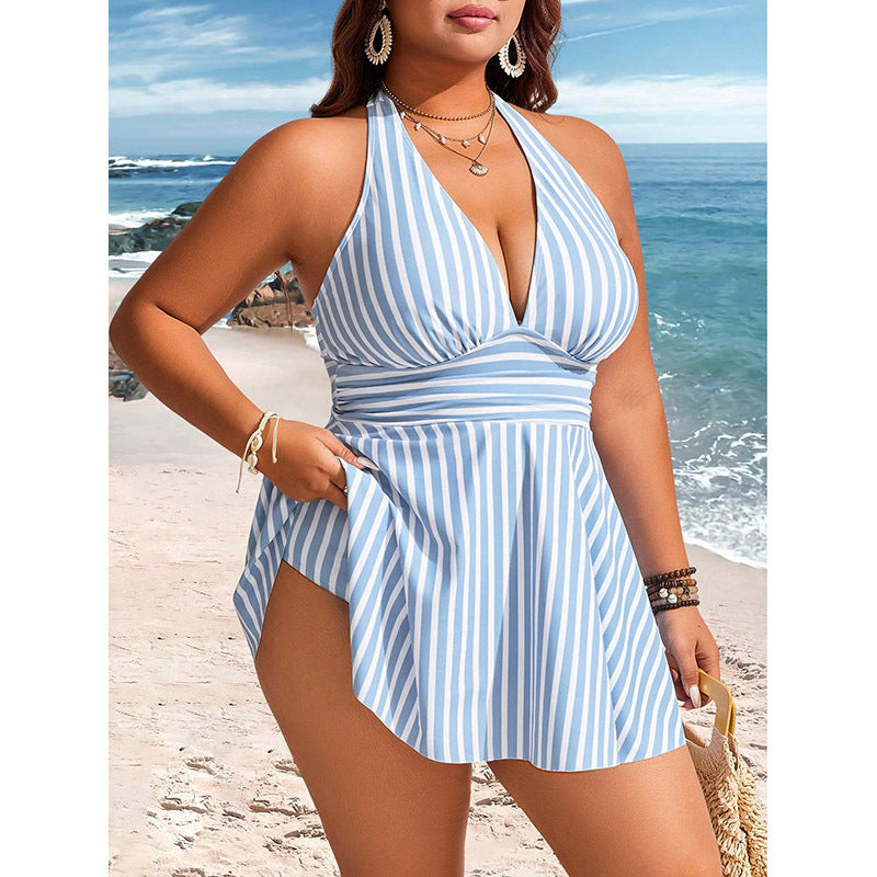 Damen Strandkleid Badeanzug Drune