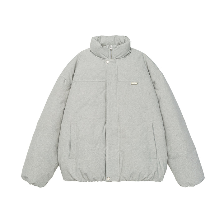 Damen Kurz geschnittene Oversize Steppjacke mit hohem Stehkragen und verdecktem Reißverschluss Drune