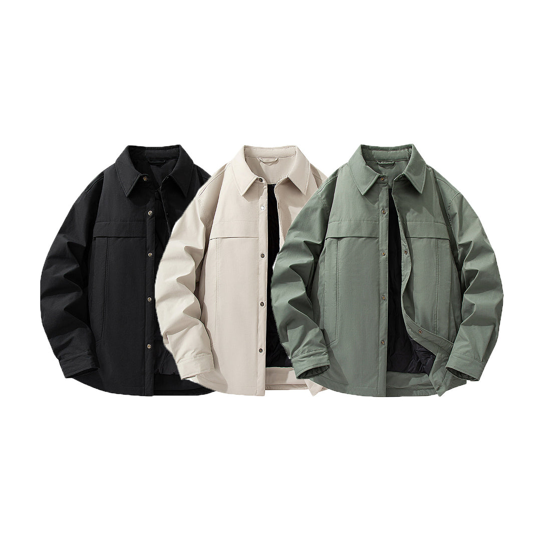 Herren Wasserdichte gesteppte Overshirt-Jacke mit Thermofutter Drune
