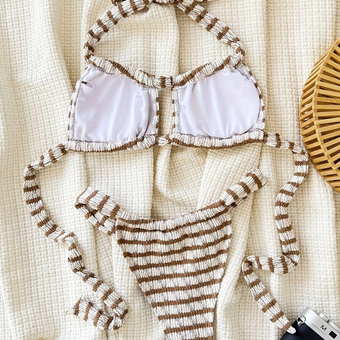 Damen Sportliches Bikini-Top mit Tiefer Ausschnitt Drune